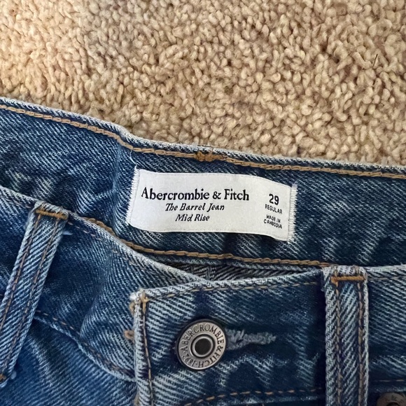 Abercrombie & Fitch Blue Flare Wide Leg Jeans - Picture 3 of 4